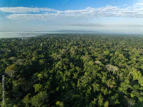 morning in the mountains at montes azules nature reserve chiapas mexico aerial view photo