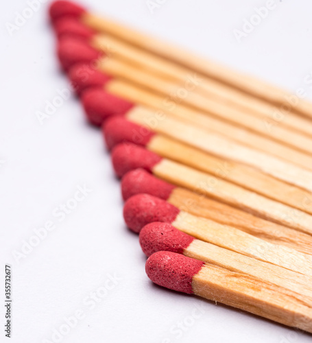 Match sticks arranged together.