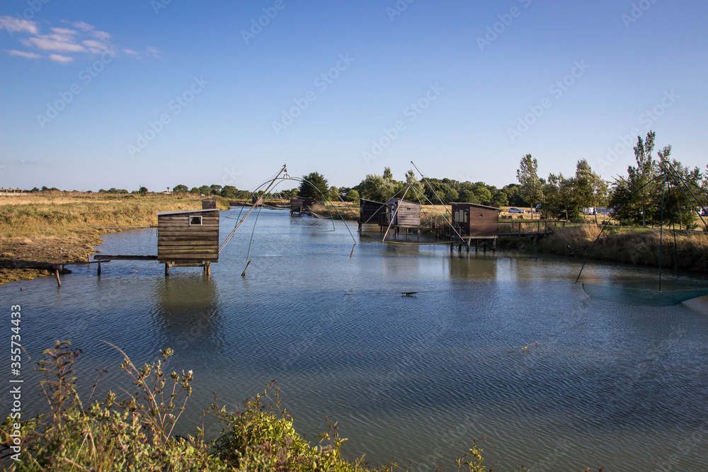Fisherman's hut on a river