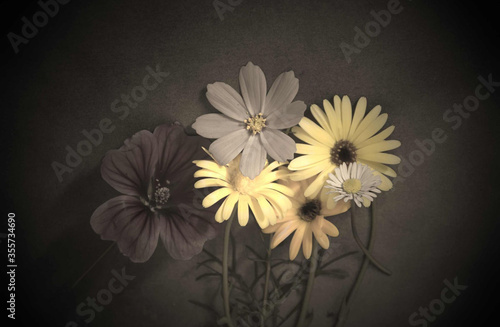 Condolence card with flowers