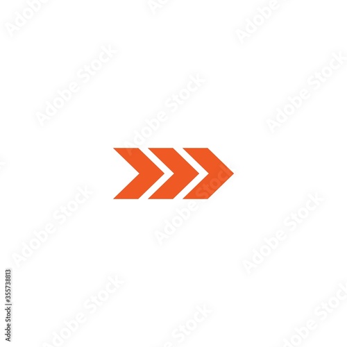 Free Download red three right arrow icon. Isolated on white. Continue icon. Next sign. Speed up. - GFXLoad