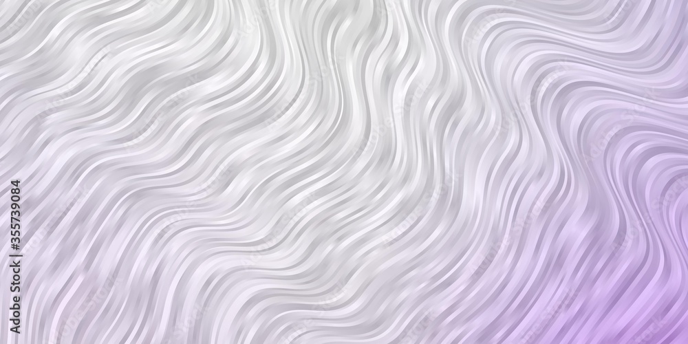 Light Purple vector template with curved lines. Abstract gradient illustration with wry lines. Template for your UI design.