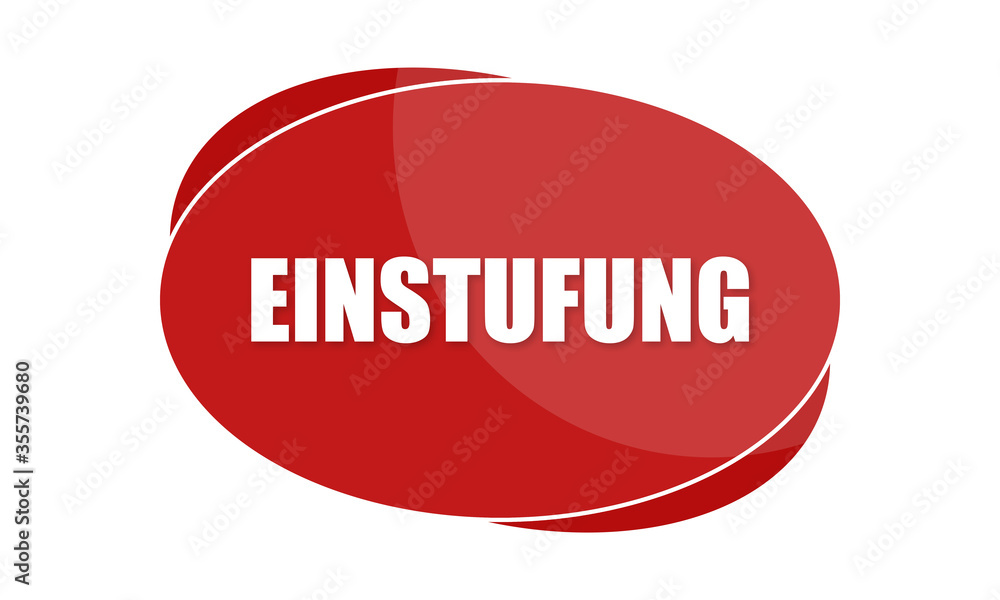 Einstufung - text written in red shape Einstufung - text written in red shape