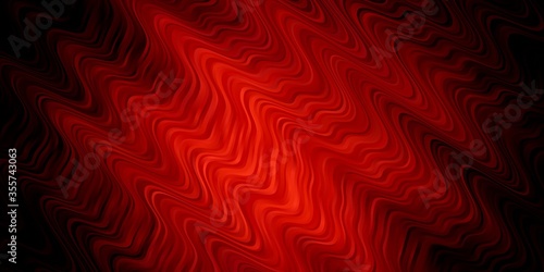 Dark Pink, Red vector template with curved lines. Brand new colorful illustration with bent lines. Template for your UI design.