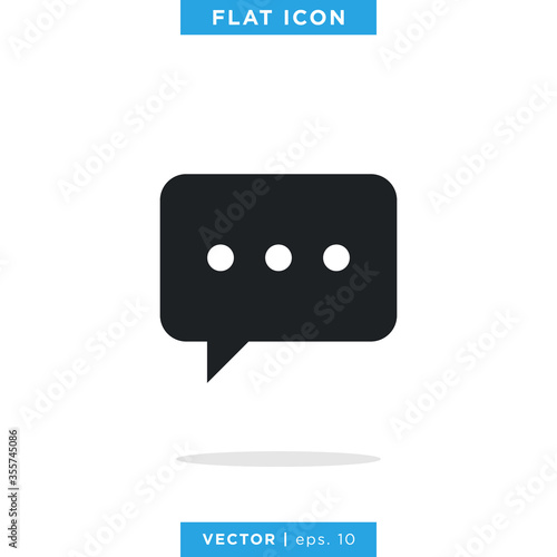 Speech Bubble Icon Vector Design Template. Chat Sign. 