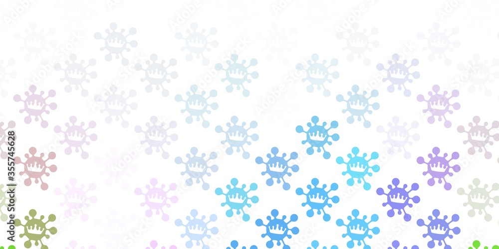 Light blue, red vector template with flu signs. Light blue, red vector template with flu signs.