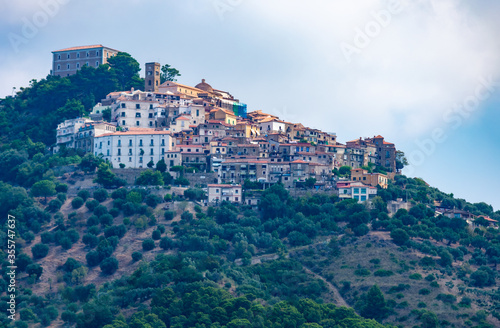 Italy, Campania, Castellabate - 13 August 2019 - View of the beautiful Castellabate © Stefano