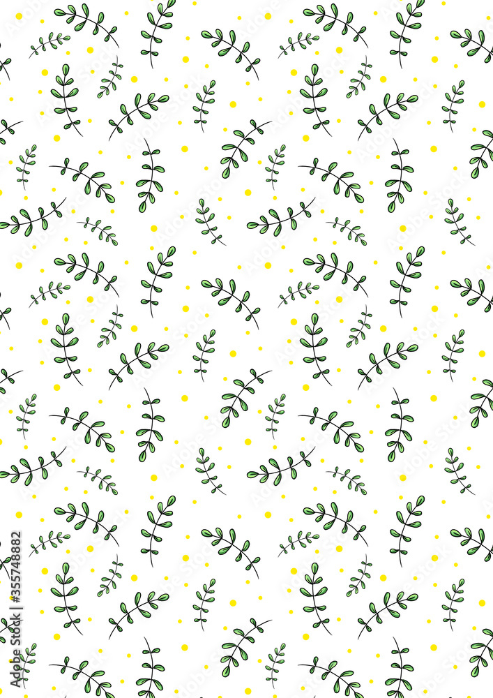 A variety of painted flowers and plants. A variety of painted flowers and plants.