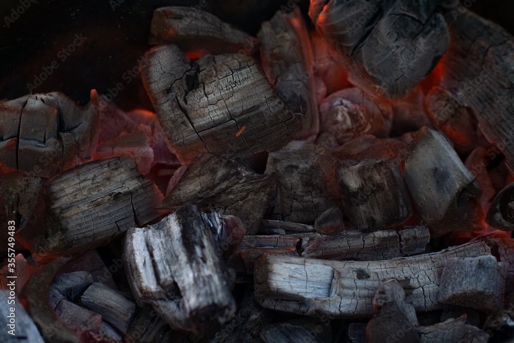 Texture embers closeup. Embers after a fire. Texture embers closeup. Embers after a fire.