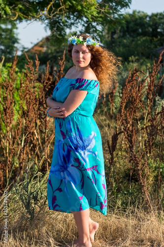 plus size girl in a dress