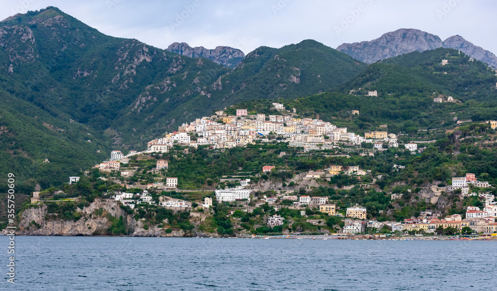 Italy, Campania, Raito - 14 August 2019 - Raito dominates the Amalfi coast