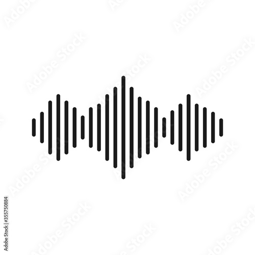 Sound wave icon vector illustration isolated on white