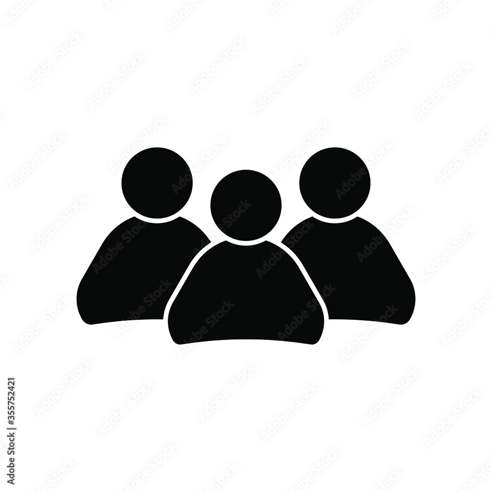 Three people teamwork icon business cooperation symbol vector illustration Three people teamwork icon business cooperation symbol vector illustration