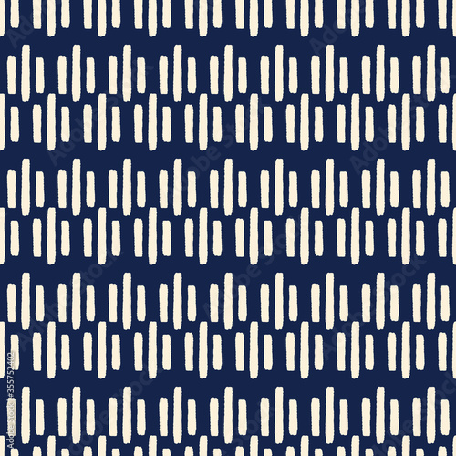 Geometric hand drawn line vector pattern. Abstract blue stripe background. Bohemian luxury wallpaper.