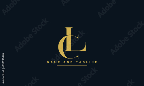 alphabet letters monogram icon logo CL or LC photo