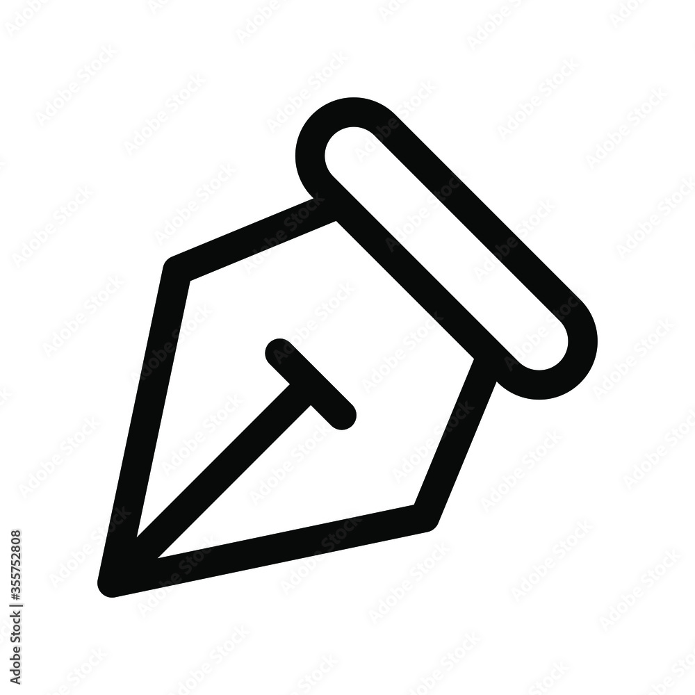 Pen tool icon vector illustration graphic design logo isolated on white background. Pen tool icon vector illustration graphic design logo isolated on white background.