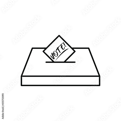 Voting booth station icon election day polling box symbol vector illustration isolated on white background clip art