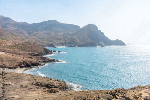 Coastline of Cabo de Gata-Nijar national park in Spain photo