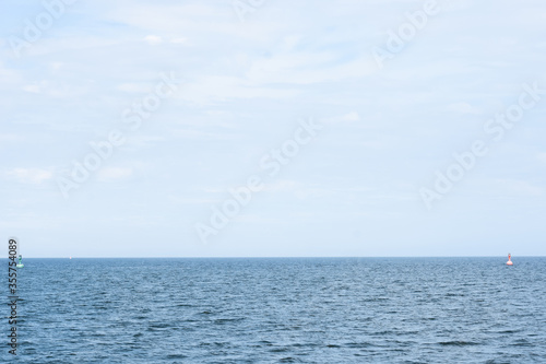 Blue sea landscape background