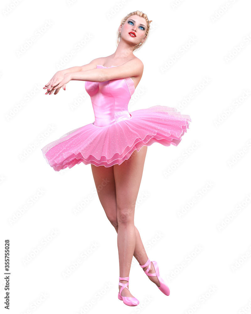 3D ballerina in tutu.