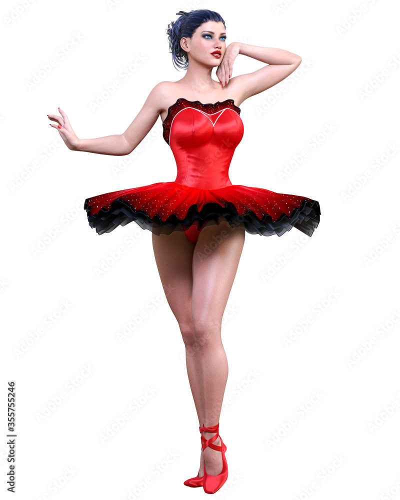 3D ballerina in tutu.