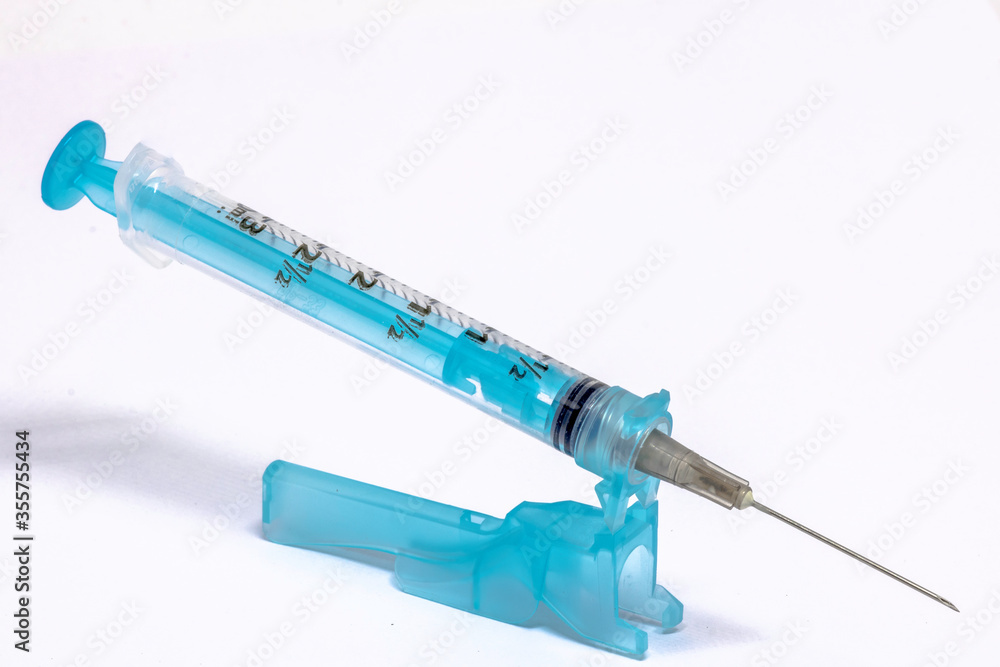 Fototapeta premium plastic syringe isolated in white background, in Brazil