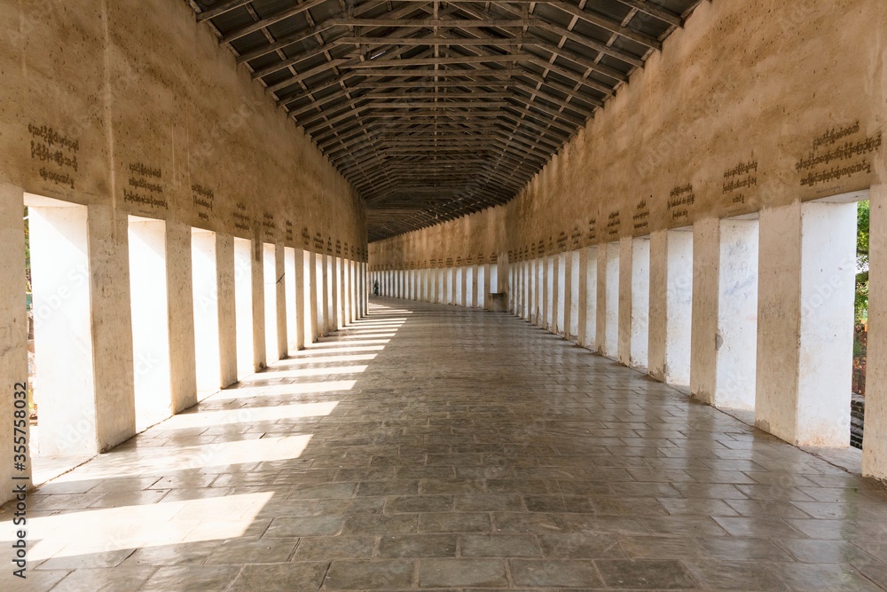 Tunnel Entrance to Shwezigon Pagoda in Bagan Myanmar, Burma