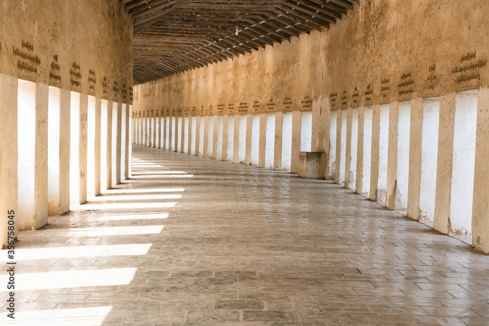 Tunnel Entrance to Shwezigon Pagoda in Bagan Myanmar, Burma