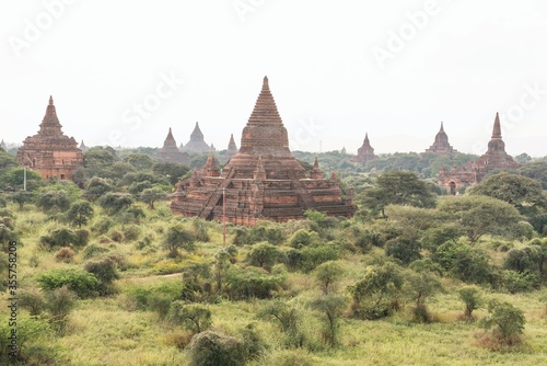 Pagodas stupas and temples of Bagan in Myanmar  Burma