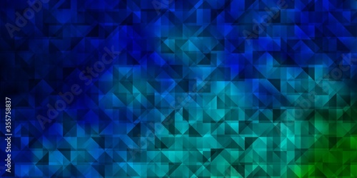 Light Blue, Green vector background with triangles.