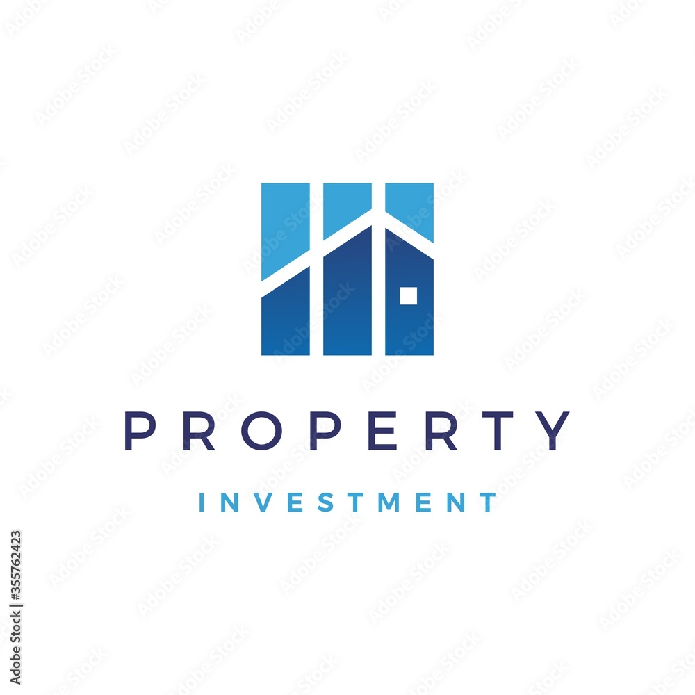 house home mortgage property investment bar chart logo vector icon illustration house home mortgage property investment bar chart logo vector icon illustration