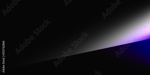 Volumetric 3D futuristic background with black and blue color, 3D illustration, 3D rendering