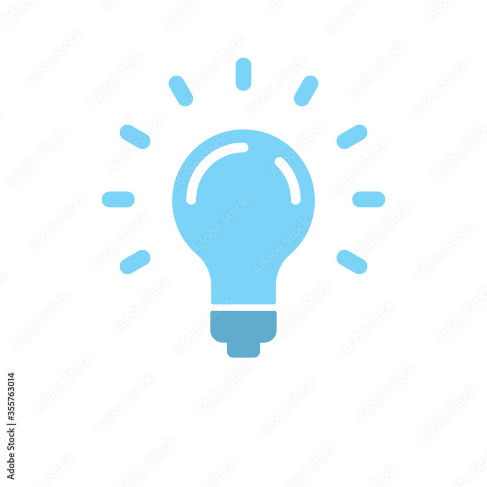 Light bulb icon. Electric lamp illustration, symbol of idea, innovation and solution. Light bulb icon. Electric lamp illustration, symbol of idea, innovation and solution.