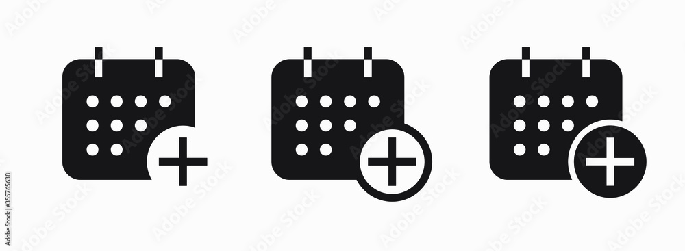 Сalendar with plus line vector minimalistic icon. Date symbol. Appointment day icon for web design. Modern flat organizer icon for app design. Business meeting sign minimal flat linear icons Сalendar with plus line vector minimalistic icon. Date symbol. Appointment day icon for web design. Modern flat organizer icon for app design. Business meeting sign minimal flat linear icons