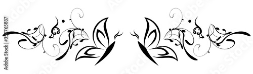 butterfly tattoo ink illustration in vector format 