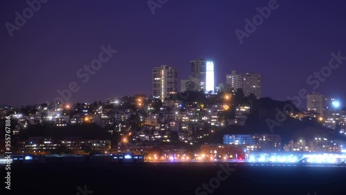 Wallpaper Mural San Francisco Skyline from Treasure Island Time Lapse Cityscape Pan Right California USA Torontodigital.ca