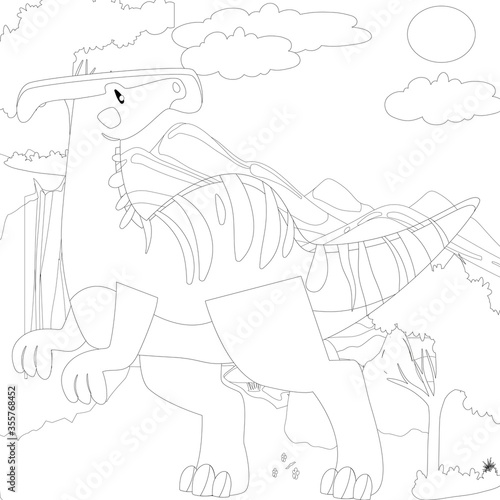 Dinosaur Brachiosaurus Suitable For Any Of Graphic Design Project Such As Coloring Book And Education