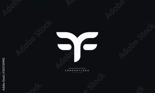 Letter FF Logo Alphabet Design Icon Vector Symbol