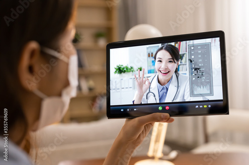 Telemedicine concept with tablet