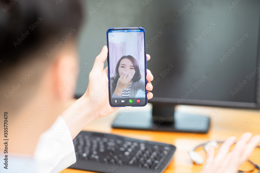Telemedicine concept - patient part Telemedicine concept - patient part