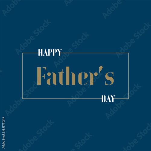 Fathers Day elegant greeting social media post. Awesome stencil typography vector letters.