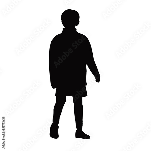 a boy body silhouette vector