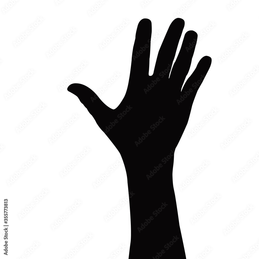 a hand silhouette vector a hand silhouette vector