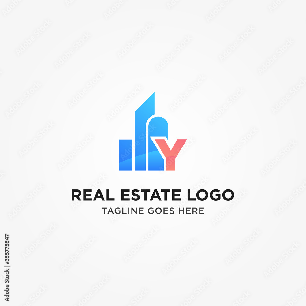 Simple and Modern Y Letter Real Estate Logo Template for Your Business Simple and Modern Y Letter Real Estate Logo Template for Your Business