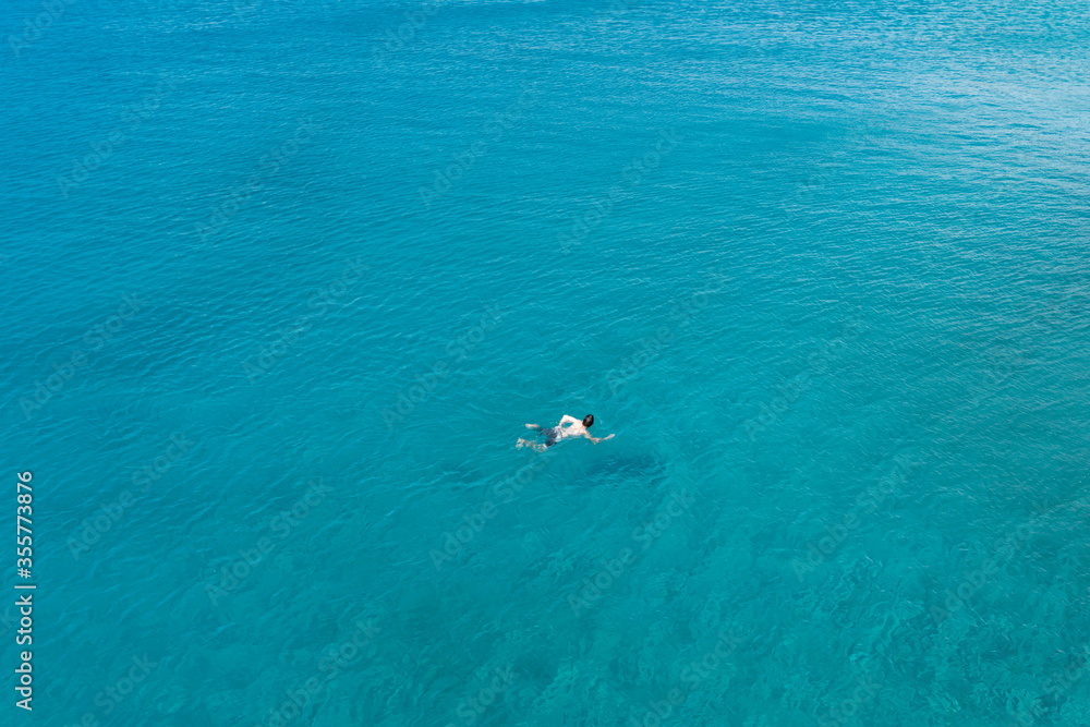 OCean swimming in the Caribbean 