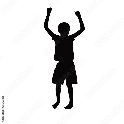 a boy body silhouette vector