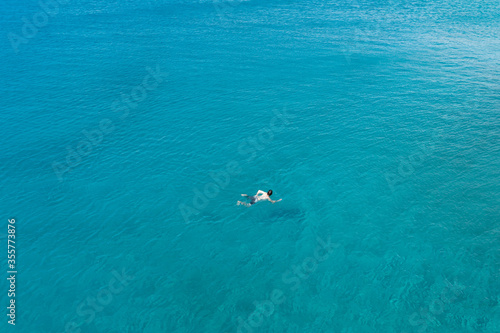 OCean swimming in the Caribbean 