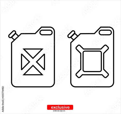jerrycan icon .Flat design style vector illustration for graphic and web design.