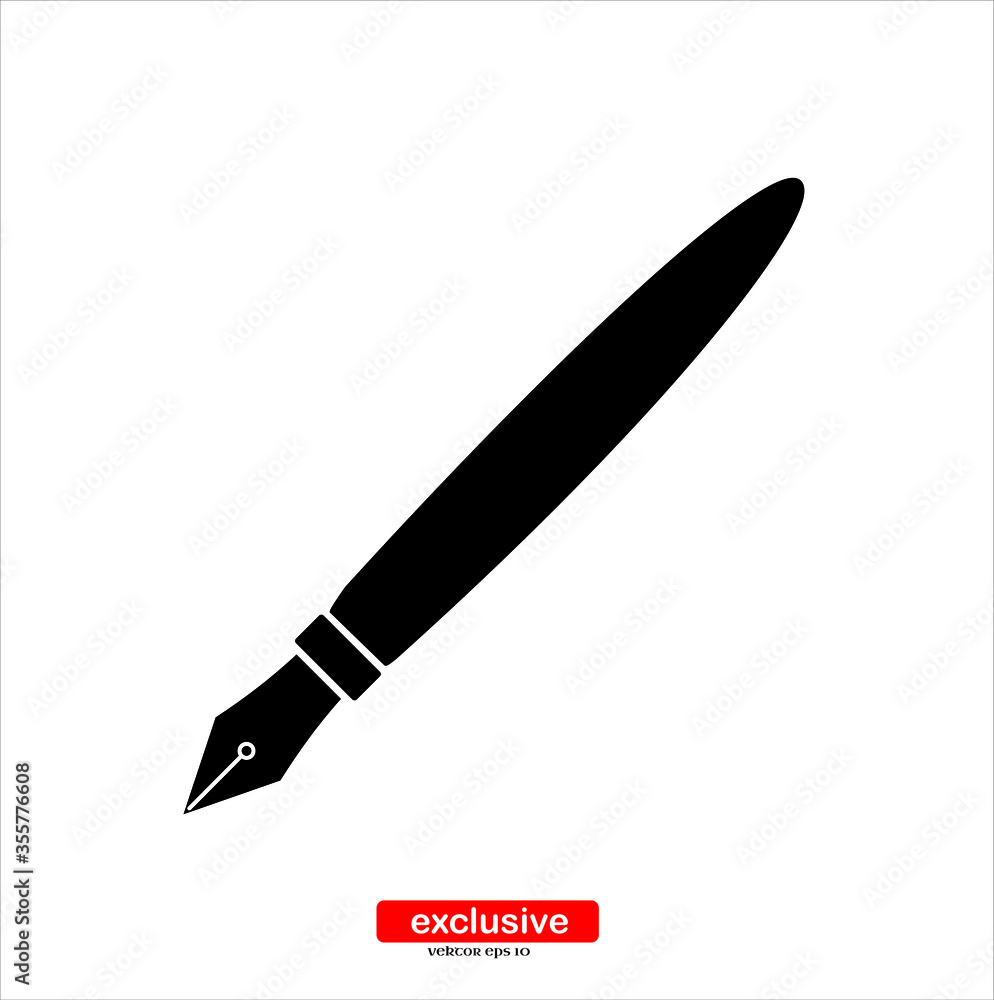 ink pen icon.Flat design style vector illustration for graphic and web design.