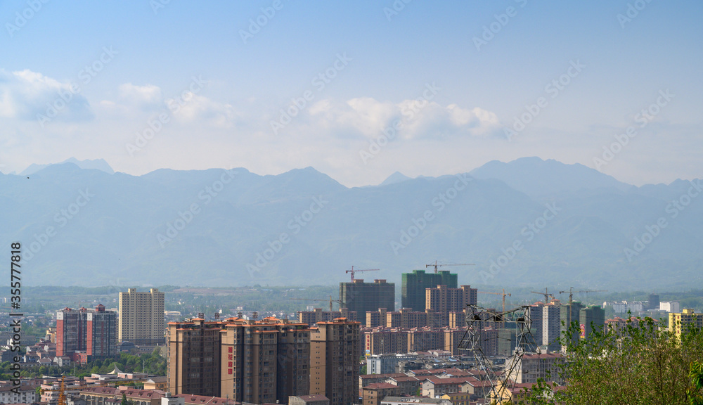 Fototapeta premium view of the city of the city